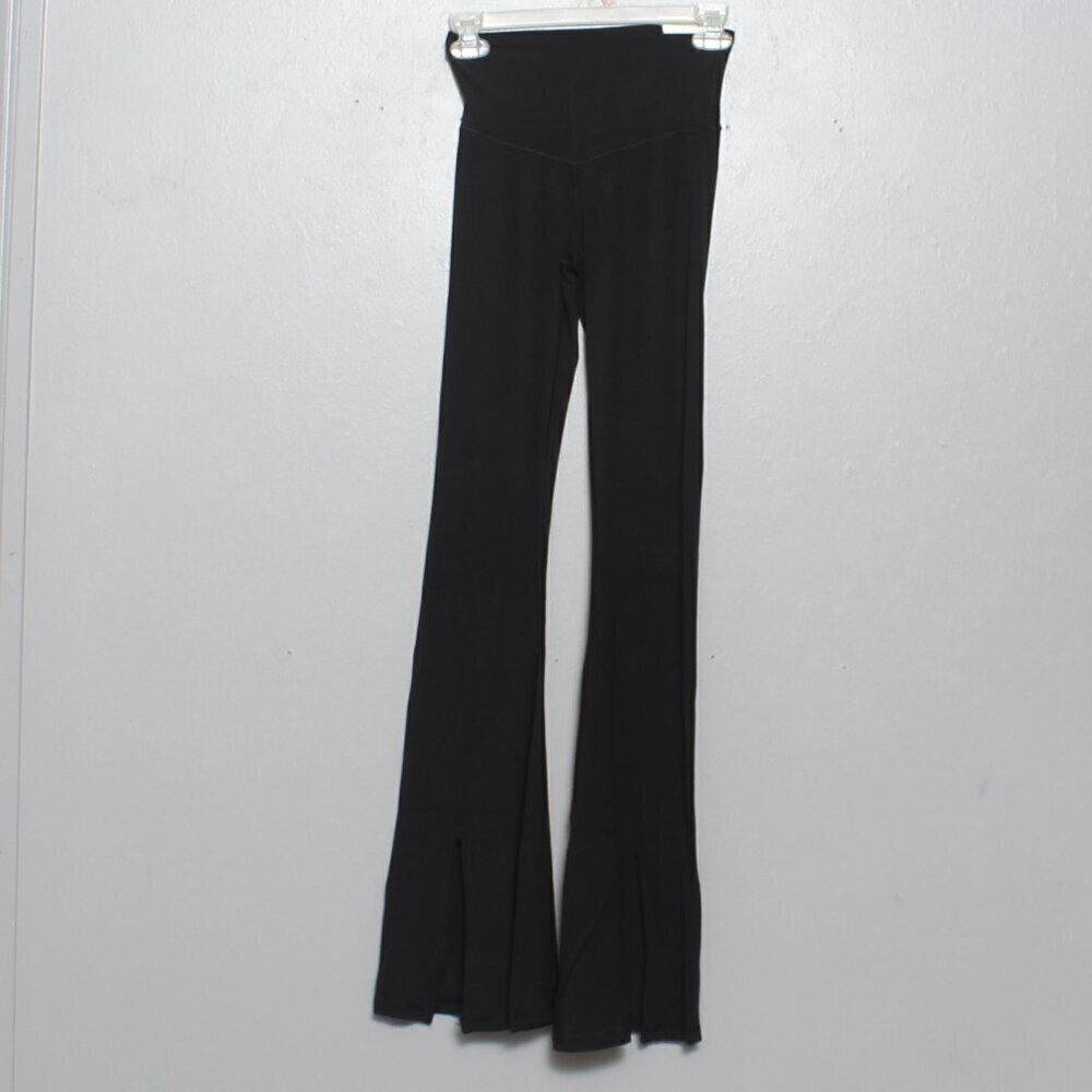 Aerie Offline Black Real Me Xtra Flare Long Split Hem Leggings - Sz S - NWT
